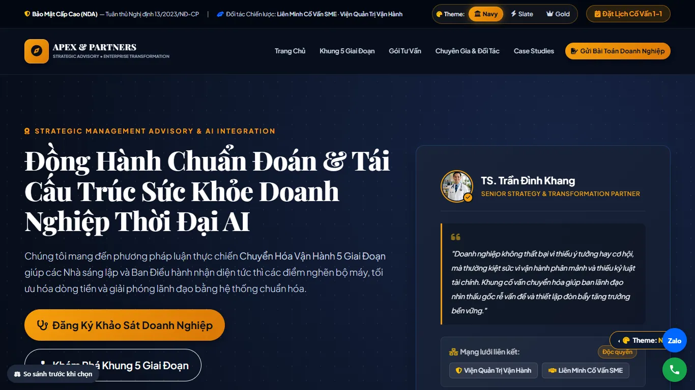 Ảnh chụp Web Cố vấn & Tư vấn doanh nghiệp