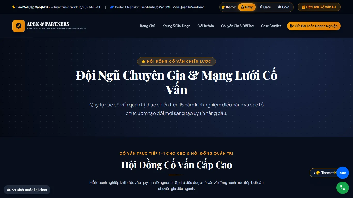 Web Cố vấn & Tư vấn doanh nghiệp – Đội ngũ chuyên gia (máy tính)