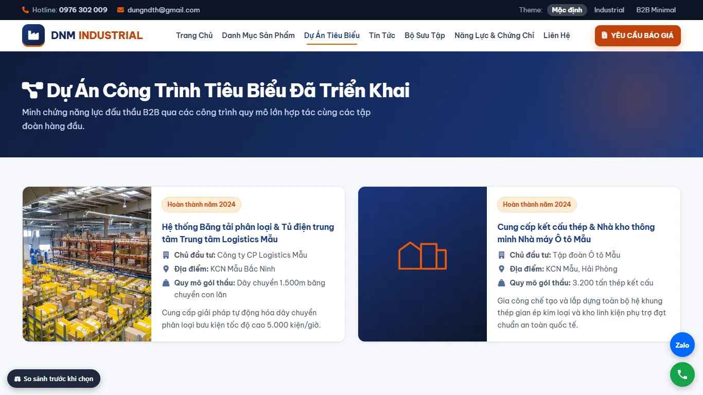 Web Doanh nghiệp & Sản xuất – Dự án (máy tính)