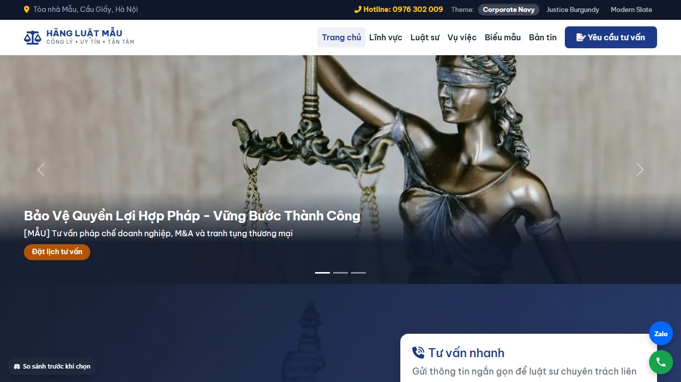 Ảnh chụp Web Văn phòng Luật sư