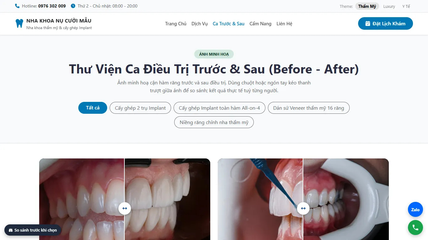 Quản lý Phòng khám – Demo gần nhất — Ca điều trị (máy tính)