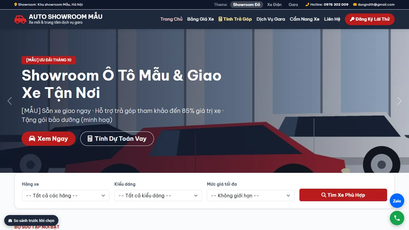 Ảnh chụp Web Ô tô & Gara