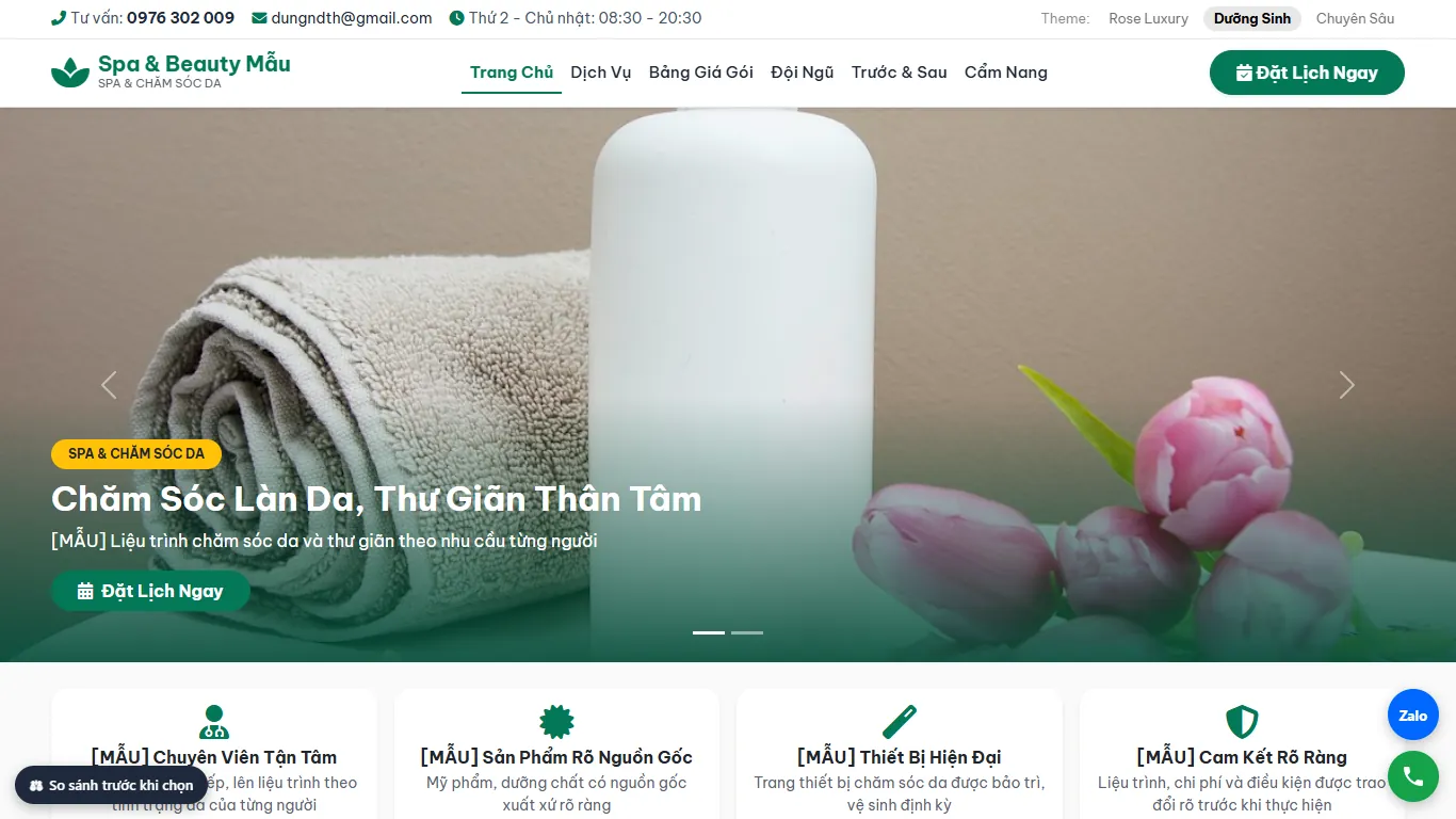 Quản lý gói nhiều buổi & thu tiền – Demo gần nhất — Giao diện thứ hai (máy tính)