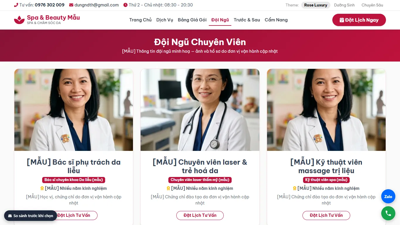 Quản lý gói nhiều buổi & thu tiền – Demo gần nhất — Đội ngũ chuyên viên (máy tính)